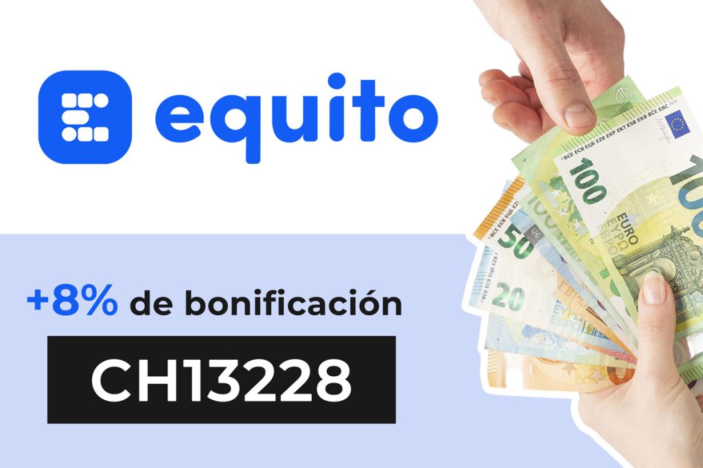 Código de referido en la aplicación Equito